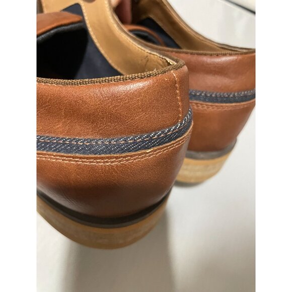 JF J. Ferrar Men's Synthetic/Textile Upper Brown Derby Shoes Size 10M - Picture 3 of 12